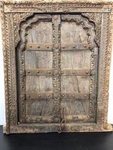 Ventana de Madera Tallada Antigua, Muebles Hechos a Mano para el Hogar, para Comedor, Sala de Estar, Dormitorio, Baño y Uso en Exteriores - Product Image 6