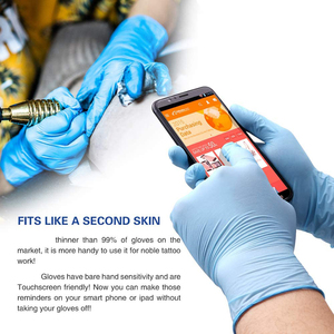 Gants en nitrile jetables de qualité supérieure, sans poudre, pour examen médical, gants de protection robustes et de sécurité - Product Image 4