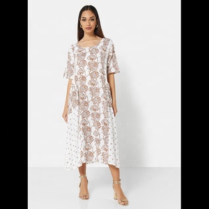 Elegant Multipatterned Short <b>Kaftan</b> for Women - Product Image 1