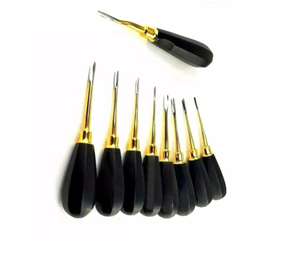 Juego de Elevadores Dentales Dorados y Negros, Instrumentos Quirúrgicos Dentales de Alta Calidad Clase I - Product Image 2
