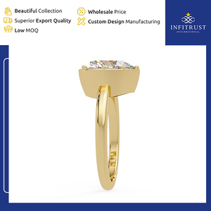 In Depth Experienced Vendor Selling Excellent VVS Clarity Handcrafted 925 Sterling <b>Silver</b> <b>Solitaire</b> Diamond <b>Rings</b> at Bulk Price - Product Image 4
