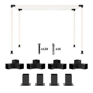 Kit de Pérgola de Madera de 8 Piezas con Accesorios de Soporte (Solo Accesorios) - Product Image 5