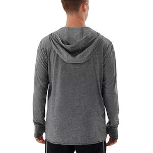 Sweat à capuche zippé intégral pour homme, collection Printemps Extérieur 2026, nouveau design, marque privée, teinture unie, confortable, décontracté, couleur personnalisable - Product Image 5