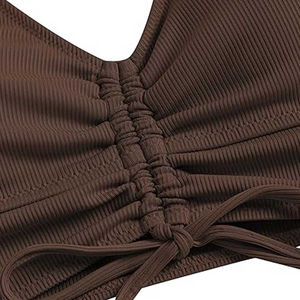 Ensemble de bikini pour femme tendance à prix abordable, dernier style, en matière unie, avec faible MOQ - Product Image 6