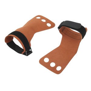 Protectores de Manos de Cuero para Gimnasia, Antideslizantes, Ajustables, de Tres Dedos, para Levantamiento de Pesas - Product Image 5