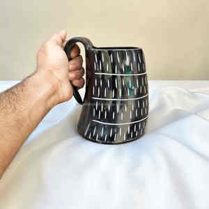 Jarra Vikinga de Cuerno de Buey de 600ml, Hecha a Mano y Pulida, para Cerveza, Sidra y Vino a Precio Económico - Product Image 2