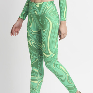 Leggings de Yoga de Cintura Alta sin Costuras con Logotipo Personalizado al por Mayor para Mujer, de Algodón y Fibra de Bambú, Elásticos, para Gimnasio, Fitness y Entrenamiento - Product Image 2