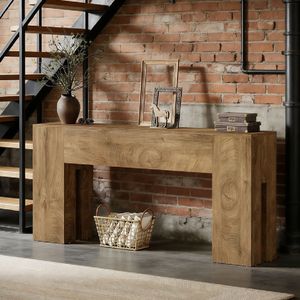 Consolle Lunga a Specchio Contemporanea/Minimalista per Ingresso, Uso in Hotel o Agriturismo - Tavolo Laterale in Legno Massello - Product Image 6