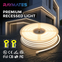 Lumières néon en gel de silice HS-1225 à tête de champignon encastrées IP67 étanches 90 SMD2835 Paysage DC24V Éclairage mural extérieur