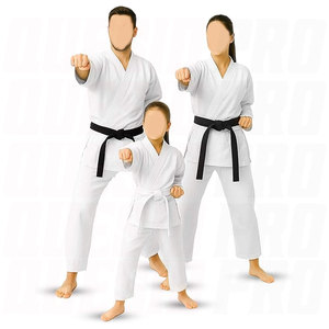 Uniforme de karaté pour enfants et adultes, léger, pour étudiants, uniforme de karaté Gi, uniforme d'entraînement aux arts martiaux, ceinture noire assortie, pour débutants - Product Image 2