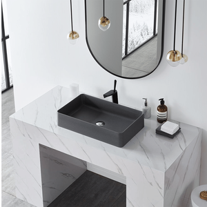 Lavabo da Bagno Moderno in Pietra di Quarzo 25B11BQ - Product Image 4
