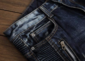 Jeans déchirés pour hommes, coupe skinny, style décontracté streetwear - Product Image 4