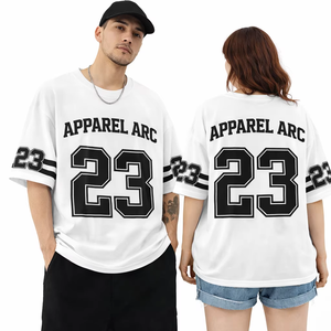 Maillot de football en mesh surdimensionné personnalisé en gros par sublimation, unisexe, streetwear, numéro 23, fournisseur de vêtements de sport - Product Image 1