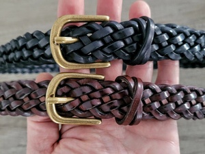 Ceinture en cuir véritable de 1,5 pouce avec logo personnalisé, sangle à cliquet, boucle à verrouillage automatique, produit personnalisable - Product Image 2