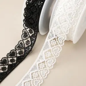 Supplier Textile and Dresses black white Embroidered Lace Fabric Lace for Garment Home Soft Sequins OEM Customized Technics