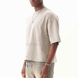 เสื้อยืดดิสเทรสขายส่ง เสื้อยืดลำลองสำหรับผู้ชาย ใส่ได้ในฤดูร้อน เสื้อยืดดิสเทรสขายออนไลน์ - Product Image 6