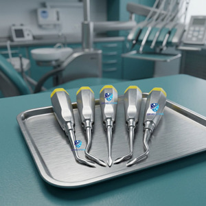 Juego de Elevadores Dentales Reutilizables de Acero Inoxidable, Instrumentos de Extracción Dental con Empuñadura Acolchada, Herramientas Quirúrgicas Orales - Product Image 5