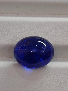 Tanzanite naturelle ovale cabochon, qualité supérieure, pierre précieuse non montée, véritable pierre bleu violet rare pour bijoux fins - Product Image 4