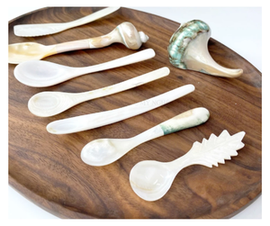 Cuchara de Concha Marina de Calidad de Exportación con Mango de Porcelana Directamente de Fábrica en Vietnam - Cuchara Decorativa para Servir - Product Image 3