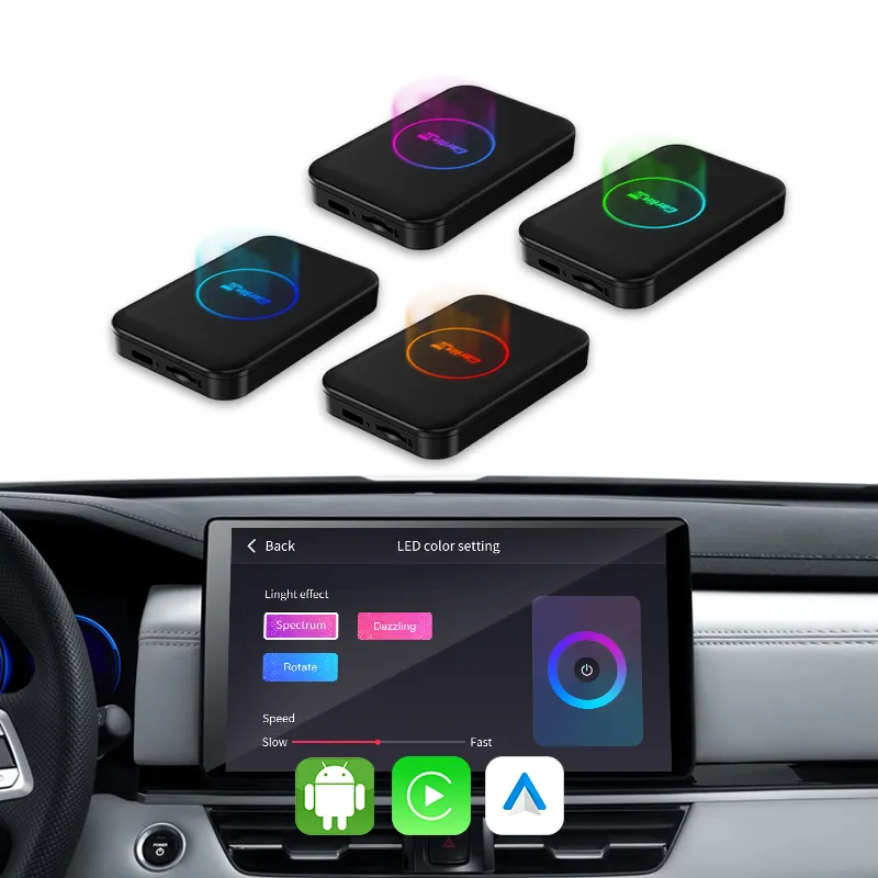 Carlinkit carplay ai กล่อง android 10 อะแดปเตอร์ไร้สายโมดูลเล่นรถสากล android กล่องสตรีมมิ่งอัตโนมัติแบบพกพา carplay