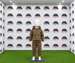 Ensemble deux pièces streetwear pour enfants : survêtement imprimé léopard, sweat à capuche et pantalon de jogging – Collection 2027 en gros pour hommes et enfants - Product Image 1