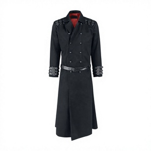 Manteau long respirant pour femme, style médiéval-rétro, frac gothique, veste steampunk, costume de cosplay d'Halloween - Product Image 1