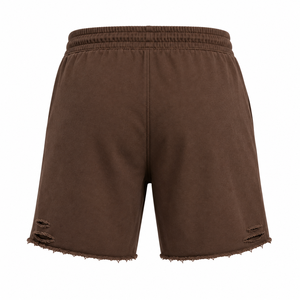 French Terry cotton <b>Shorts</b> Sports <b>Men</b> Custom Logo Outdoor Jogging <b>Shorts</b> High Quality Street Style distressed bottom <b>mens</b> <b>shorts</b> - Product Image 2