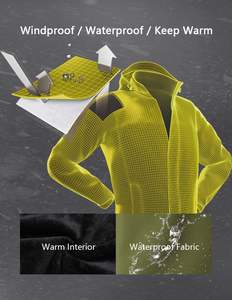 Veste épaisse et chaude d'hiver vintage pour hommes, veste coupe-vent à fermeture éclair, manteau à capuche classique, vêtements d'extérieur à la mode, broderie, teinte unie - Product Image 5