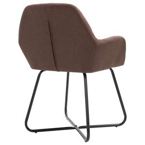 6 sillas de comedor de tela marrón - Product Image 6