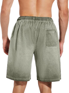 Men Acid Wash Shorts <b>Retro</b> Design Cotton <b>Fabric</b> Comfortable Fit Casual Streetwear Summer Outfit Breathable <b>Fabric</b> Shorts - Product Image 2