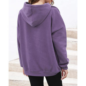 เสื้อฮู้ดผู้หญิงขายส่ง สไตล์ลำลอง สตรีทแวร์ ทรงหลวม ระบายอากาศได้ดี เป็นมิตรกับสิ่งแวดล้อม เสื้อฮู้ดถักสำหรับผู้หญิง - Product Image 3