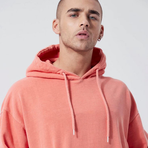 Custom <b>Men's</b> Oversized Vintage Heavyweight Cotton Washed <b>Pullover</b> Hoodie with Embroidered Logo Winter XS Size Print Pattern - Product Image 3