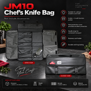 Estuche de Transporte para Cuchillos de Chef JM10, Duradero, 420 mm, Bolsa de Almacenamiento Profesional para Cuchillos de Cocina con 6 Ranuras, Porta Tarjetas de Visita, Material PE - Product Image 5