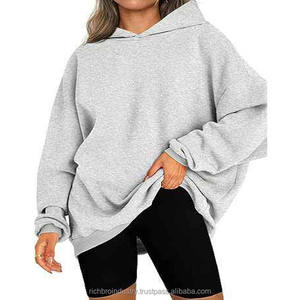 Sweat-shirt à manches longues en molleton épais grande taille pour femmes pour l'automne et l'hiver bonne qualité Offre Spéciale pulls à capuche vierges surdimensionnés - Product Image 4