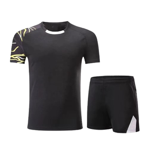 Ensemble uniforme de tennis personnalisé pour hommes, vente en gros, maillot et short de badminton imprimés par sublimation, tenue de sport à séchage rapide, OEM - Product Image 3