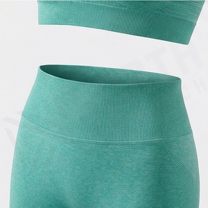 Solid Customized Color Womens Yoga Set Latest Design Gym Fitness Activewear Wholesale Workout Clothing <b>Low</b> MOQ Style - Product Image 5