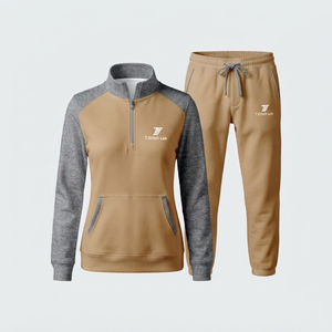Conjunto Deportivo Ligero para Mujer con Cierre de Cremallera de un Cuarto, Precio Razonable, Marca Privada, Disponible en Diferentes Colores y Tallas, Transpirable - Product Image 5