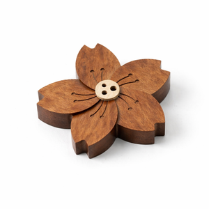 Porta Incienso de Madera y Latón con Diseño Floral para el Hogar, Templo, Aromaterapia, Meditación, Hecho a Mano - Product Image 4