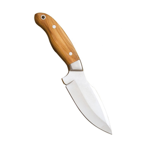 Couteau en acier inoxydable avec manche en bois, bord lisse, outil de coupe multi-usages, design durable - Product Image 2