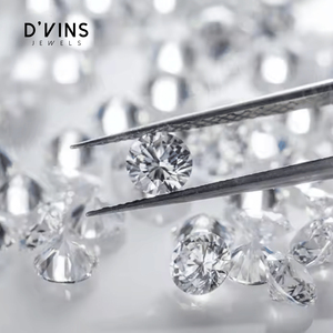 เพชร D'VINS Jewels ทรงกลม เพชรเลี้ยงในห้องปฏิบัติการ ขนาด 1 มม. ถึง 4 มม. สี D ความสะอาด VVS VS กระบวนการผลิตแบบ HPHT สำหรับทำเครื่องประดับ - Product Image 2