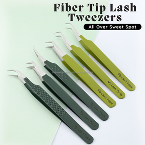 Custom colored Eyelash Extension Tweezers Extension tools volume lash tweezers fiber grip tweezers for lash extensions - Product Image 2