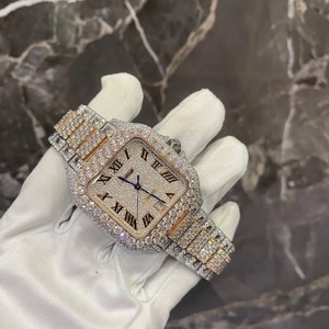Reloj Mecánico de Lujo Unisex de Edición Limitada con Diamantes Completos VVS1 Moissanite, Estilo Hip Hop, Automático, de Acero Inoxidable, Analógico - Product Image 4