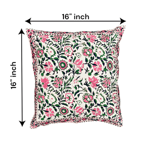 Top Blossom Floral Print <b>Cushion</b> <b>Cover</b> with Hidden Zipper Decorative Pillow Case for Home Office Hotel and Cafe Interior Styling - Product Image 4