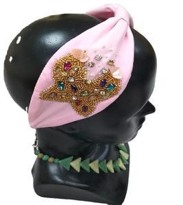 Accessoires de mode Bandeau brodé Beau accessoire pour cheveux avec pierres en relief - Product Image 1