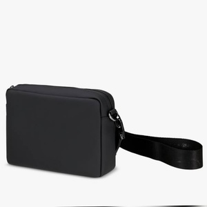 Bolso Bandolera de Cuero Negro, Elegante y Delgado, con Bolsillo con Cierre Seguro, Ligero, para Uso Diario y Viajes - Product Image 2