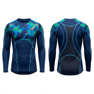 Maillot de compression MMA BJJ pour homme, vêtement de combat de gym à manches longues, séchage rapide, logo personnalisé, OEM, vente en gros, fabricant d'usine - Product Image 5
