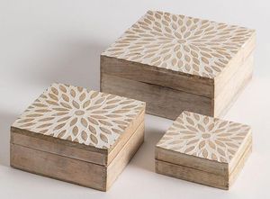 Caja de Almacenamiento de Cartón con Incrustaciones de Hueso Verde y Blanco, Patrón Geométrico, Organizador Decorativo para Exhibición de Joyas en el Hogar - Product Image 3