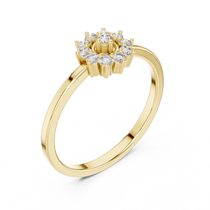 Classic Round Cut Lab Grown Diamond <b>Ring</b> <b>Set</b> in 18KT Rose <b>Gold</b> Rhodium Plated Minimalist Engagement Wedding Daily Use for Women - Product Image 4
