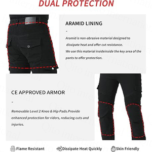 Wholesale Armored Motorcycle Pants Multiple Pockets Touring Motorcycle <b>Jeans</b> Aramid Lined Motorbike Cargo Denim <b>Jeans</b> - Product Image 3