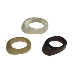 Bague traditionnelle Alibow faite à la main en corne de bœuf transparente, bague durable pour chevalier, artisanat naturel - Product Image 1